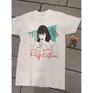 Pulp Fiction Graphic‎ T-Shirt + Soundtrack Cassette Tape Bundle